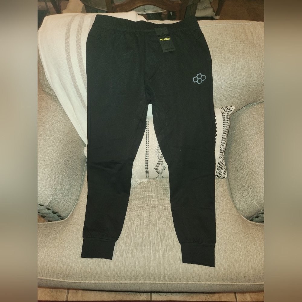 LIKE NEW Men's RUDIS Premier Hex Joggers Black Size Medium